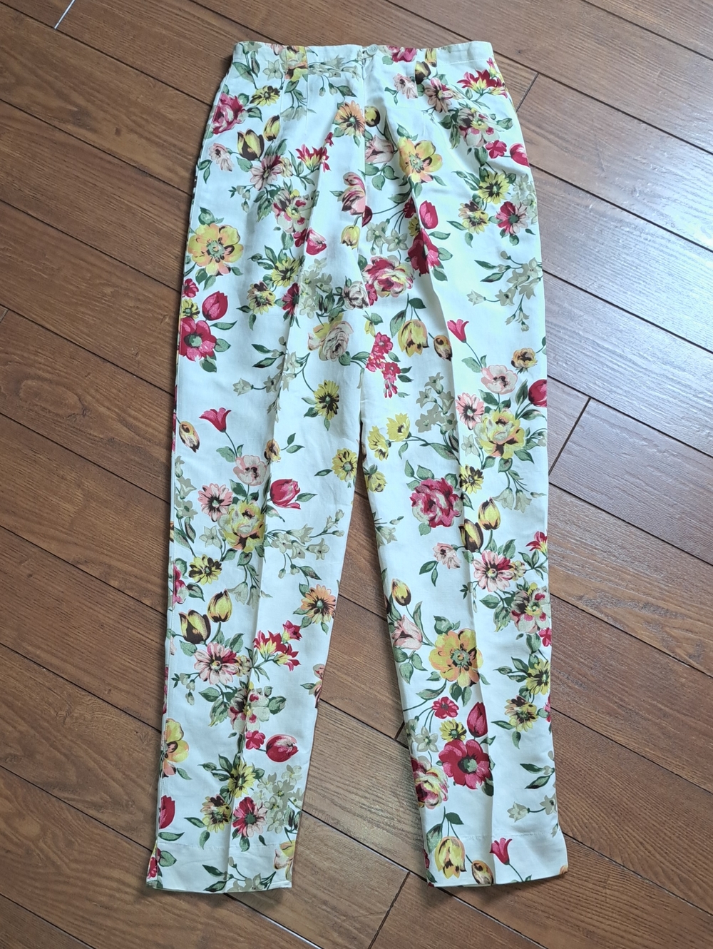 MAX&Co. Active Floral Linen Blend Trousers IT 42 US 2 Made in Italy - Picture 4 of 11